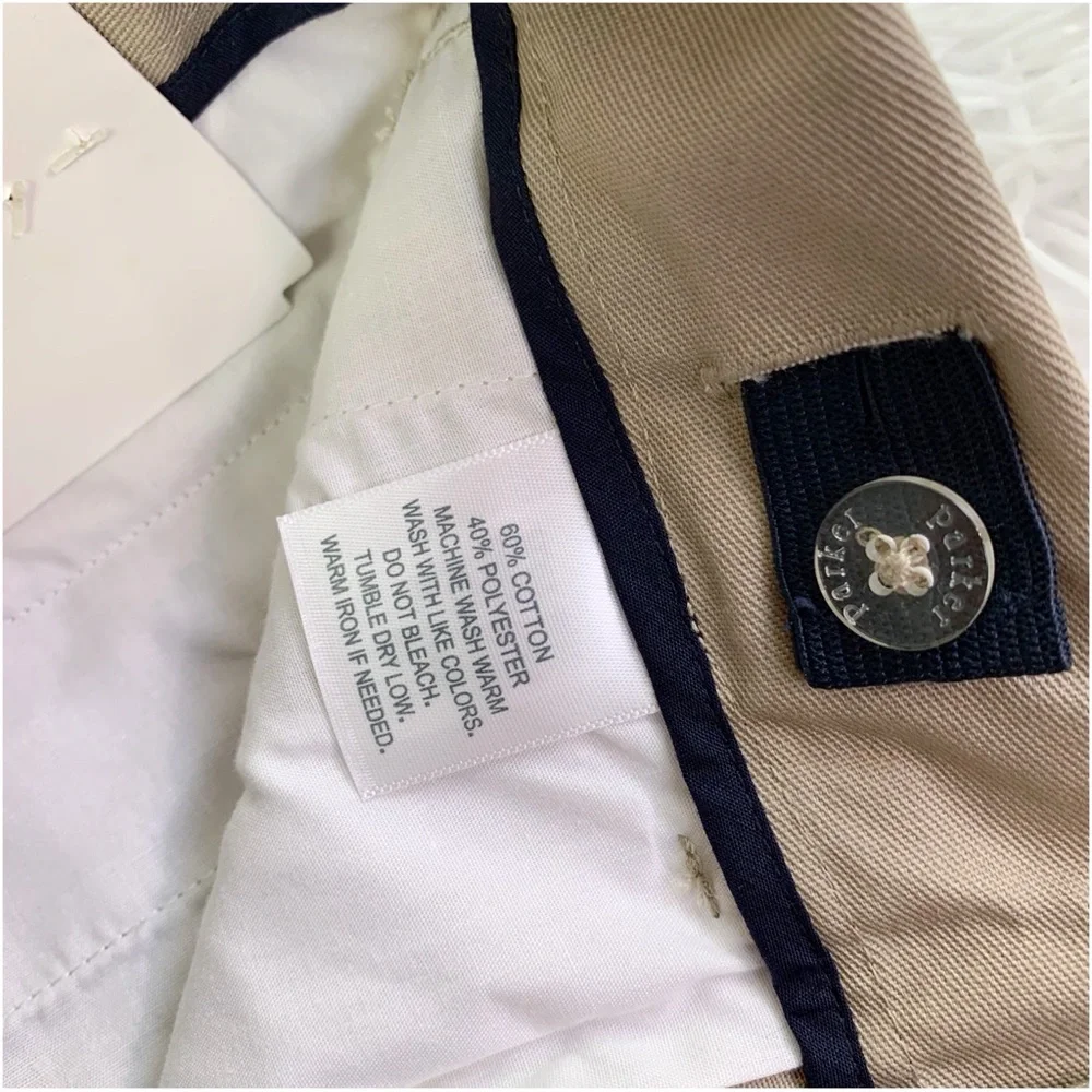 Parker NWT boy's‎ pleated front Khaki Chinos in tan